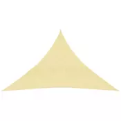 Jedro za zaštitu od sunca 160 g/m2 bež 3 x 3 x 4,2 m HDPE