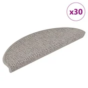 Samoljepljivi otiraci za stepenice 30 kom 65x21x4 cm srebrni
