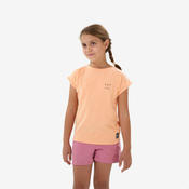 Majica kratkih rukava za planinarenje MH100 za djecu 7 - 15 godina narancasta