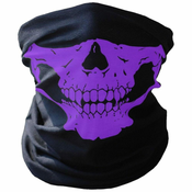 Northix Vijolična okostnjaška maska/šal/šal | Noč čarovnic - maska okostnjaka