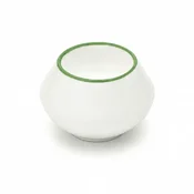 DUKA Skodelica za jajca DUVE z zelenim robom, porcelan