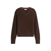 TOMMY HILFIGER Pulover čokolada
