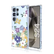Prozoren ovitek Colorflower za Samsung Galaxy S24 Ultra – zaščitni ovitek s cvetličnim vzorcem
