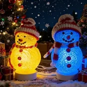 shumee Snežak LED božična 2 kosa USB lučke božična dekoracija