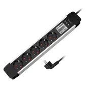 Logilink produžni kabl 5 mesta, LCD displej potrošnje, aluminijum ( 5714 )