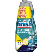 Finish Ultimate Hygiene+ gel za pomivanje posode, 2 x 1000 ml, limona