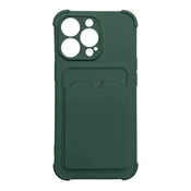 HURTEL Ohišje Card Armor Case etui pokrowiec za Samsung Galaxy A22 4G denarnica za kartice silikonsko oklepno ohišje Air Bag zelena