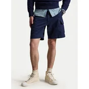 Polo Ralph Lauren Kratke hlače iz tkanine 710964027005 Mornarsko modra Relaxed Fit