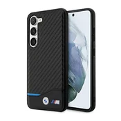 Bmw Etui BMW Leather Carbon za Samsung Galaxy S23+ - črno