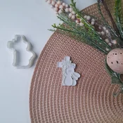 KREATIVNI SLATKIŠI Modla za kolace i ukrase Zeka, 8 cm, Bela