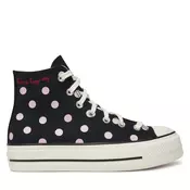 Modne superge Converse Chuck Taylor All Star Lift Platform Polka Dots A10688C Črna