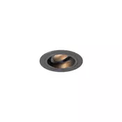 Komplet 6 modernih vgradnih reflektorjev Gunmetal GU10 50 mm okrogli, nastavljivi - Chuck