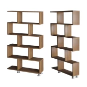Hanah Home Nilufer Walnut Polica za knjige 90x156x20cm, Smeda