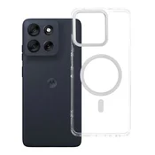 OEM Etui FRAME CLEAR HYBRID MAG COVER, združljivo z MagSafe, za MOTOROLA G56, prozorno