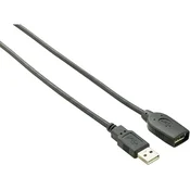 Renkforce USB 2.0 pasivni podaljšek [1x USB 2.0 vtič A - 1x USB 2.0 vtičnica A] 10 m črn pozlačeni zatiči,