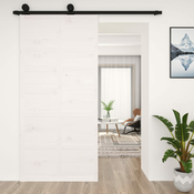 vidaXL Vrata za staju bijela 100 x 1,8 x 214 cm od masivne borovine