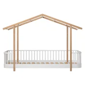 oliver furniture® otroška posteljica original house bed 90x200 white/oak