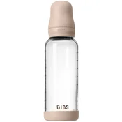 BIBS - Otroška steklena steklenička 240 ml, silikon - Blush (srednji pretok)