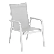 Kettler KETTLER BASIC PLUS aluminijska stolica za slaganje, bijela/svijetlosiva
