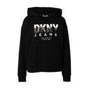 DKNY Sweater majica, siva / crna / bijela