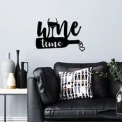 Wallity Zidna dekoracija Wine Time, 54 x 37 cm, Crna