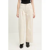 Guess Jeans Jeans hlače W6GA2U D7961 Écru Wide Leg