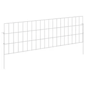 Vidaxl Ograja za vrt z žeblji 12 szt. 95 x 30 cm Mesh Pocinkano jeklo