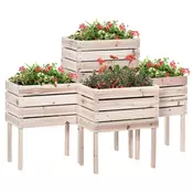 Homestar Dvignjena gredica za vrt 50x30x60 cm naravna