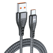 USB-C pleten kabel Pro Charge II - 3m - črn