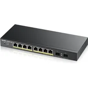 Zyxel GS1900-10HP v2, 8-port +2 SFP, L2 smart POE switch 70w ( gs1900-10hp v2 )