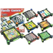 slomart LEAN TOYS Set 7 družabnih iger: Šah, Človek ne jezi se, Kače in lestve