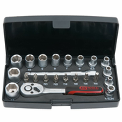 KS TOOLS mini set nastavkov 23 kosov 1/4