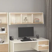 Hanah Home polica za knjige Ruby Wall Shelf, 120 cm, Moonstone / orah