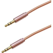 mobilNET AUX kabel 2x 3,5mm Jack, Eko embalaža, Baker, 1m