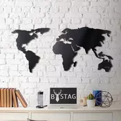 Wallity Metalni Ukras Za Zid World Map Silhouette