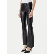 HUGO Hlače iz umetnega usnja Hableu-1 50542417 Črna Slim Fit