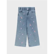 Sinsay - Farmerke wide leg sa vezom Lilo & Stitch - plava