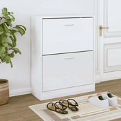 Ormaric za cipele sjajni bijeli 63x24x81 cm konstruirano drvo