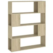 Vidaxl Knjižna omara za razdelitev prostora sonoma hrast 100x24x124 cm