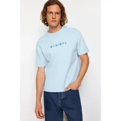 Trendyol Muška majica Tmnss24Ts00114, Svetloplava