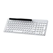 INF Tri-mode brezžična tipkovnica za 3 naprave, tihi škarjasti tipki Silver, (5000310581)