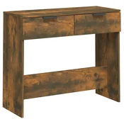 Vidaxl Konzolna mizica dimljeni hrast 90x36x75 cm konstruiran les