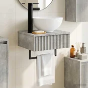 Zidni sudoper Betonska siva 40 x 35 x 39 cm Konstruirano drvo