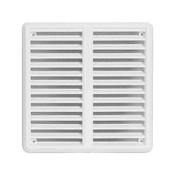 KS ZRAČNIK UNIVERZALNI 150x150 MM Z REGULACIJO - BELI Z MREŽO 75-125 MM [HACO] - VM 150x150 B