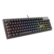 GENESIS THOR 300 RGB FR OSVETLITEV OZADJA MEHANSKA IGRALNA TIPKOVNICA RDEČE STIKALO
