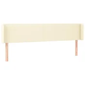 Vidaxl Vzglavje z ušesi krem 163x16x78/88 cm umetno usnje