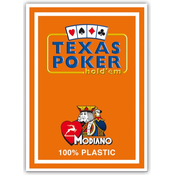 Plasticne poker karte Texas Poker - narancasta leda