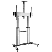 Equip 650605 podesivi stalak za TV/monitor, 60-100, nagibni, 100kg, crni/srebrni