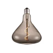 LED-žarnica Lucande v obliki lijaka, E27 4 W, dimna, O 14 cm, 1800 K - dimno siva - Steklo