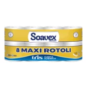 SOAVEX Toalet papir Tris Maxi, Troslojni, 8 rolni